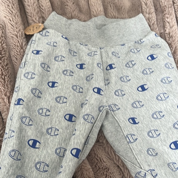 Champion Brand Blue Logo Sweatpants/Joggers, Gray (Size Small) - Picture 5 of 6